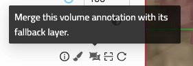 Icon to open the materialize volume annotation modal